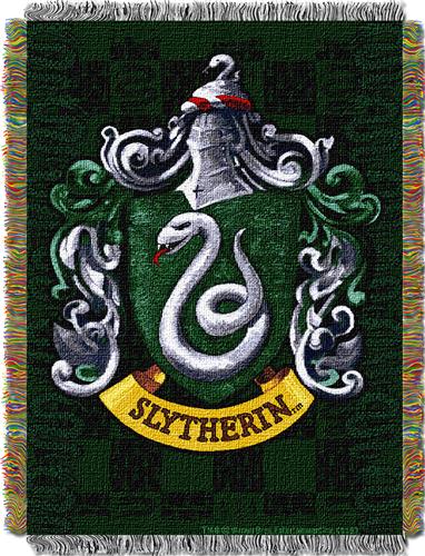 Northwest Slytherin Shield Woven Tapestry Throw