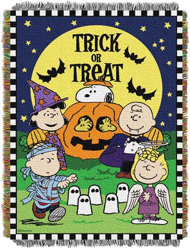 Northwest Peanuts Spooky Gang Woven Tapestry Throw