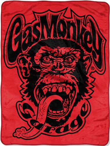 Northwest Red Monkey Logo Micro Raschel Throw