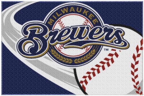 Northwest MLB Brewers Small Tufted Rug