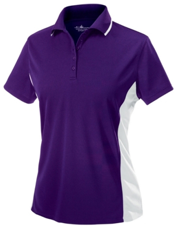 Charles River Women's Color Blocked Wicking Polos. Printing is available for this item.