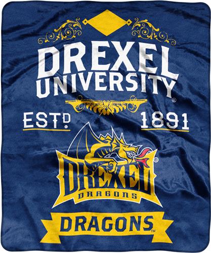 NCAA Drexel Label Raschel Throw