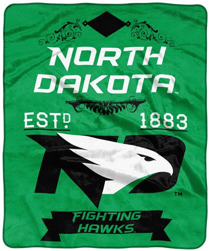 NCAA North Dakota Label Raschel Throw