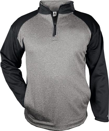 Badger Sport Adult Sport Heather Tonal 1/4 Zip. Decorated in seven days or less.