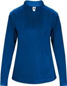 Womens (W2XL,WXL - Black), (WXS - Graphite or Royal) 1/4 Zip Poly-Fleece Loose Pullover