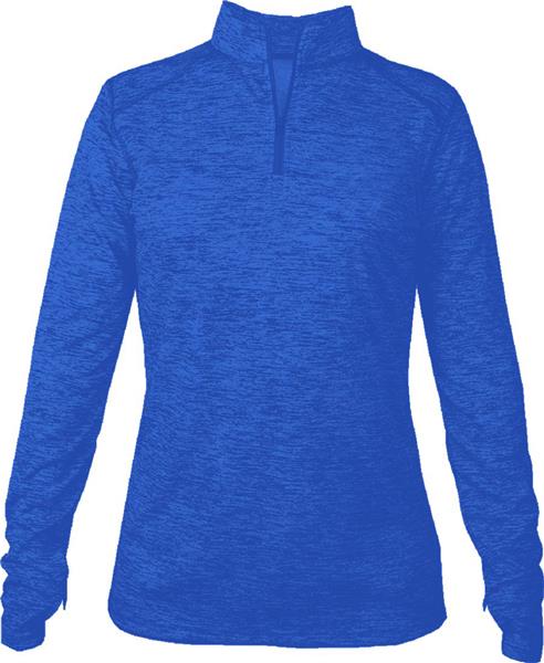Badger Sport Tonal Blend Ladies 1/4 Zip Pullover. Decorated in seven days or less.