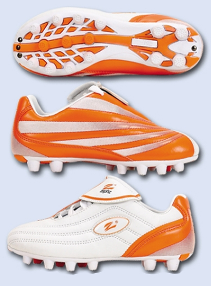 Zephz Youth Swirl Orange Soccer Cleats 