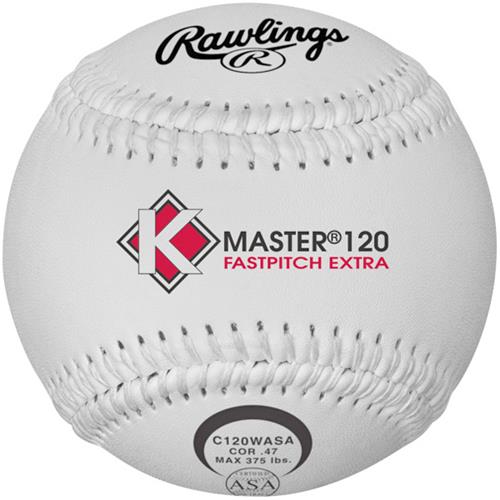 Rawling 12" ASA K-Master White Fastpitch Softballs