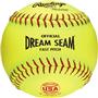 ASA NFHS Fastpitch Dream Seam Yellow Softballs