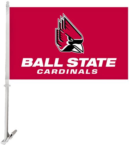 Collegiate Ball State 2-Sided 11x18 Car Flag