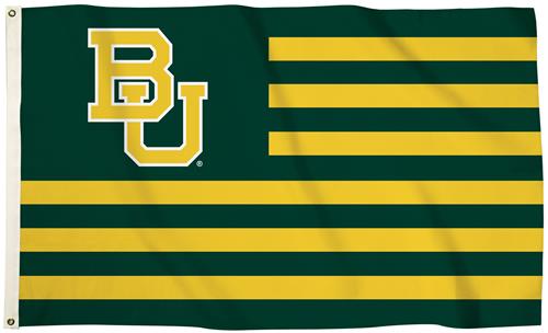 Collegiate Baylor Stripes 3'x5' Flag w/Grommets