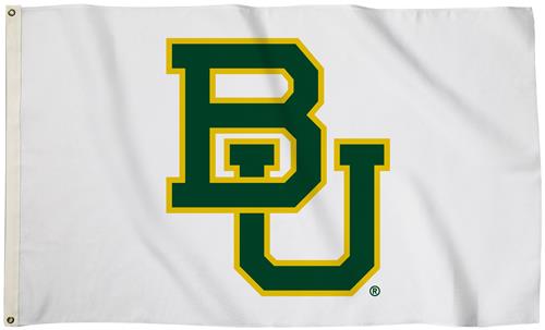 Collegiate Baylor White 3'x5' Flag w/Grommets