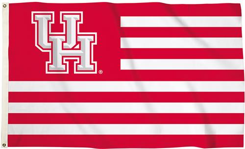 Collegiate Houston Stripes 3'x5' Flag w/Grommets