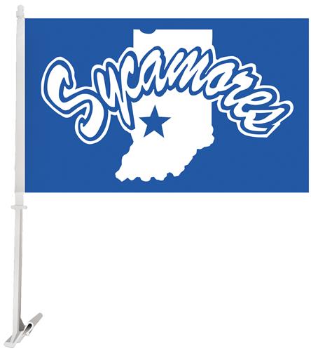 Collegiate Indiana State 2-Sided 11x18 Car Flag