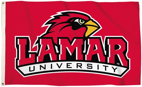 Collegiate Lamar Red 3'x5' Flag w/Grommets
