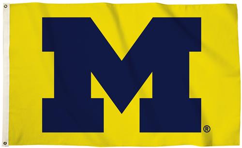 Collegiate Michigan 3'x5' Flag w/Grommets