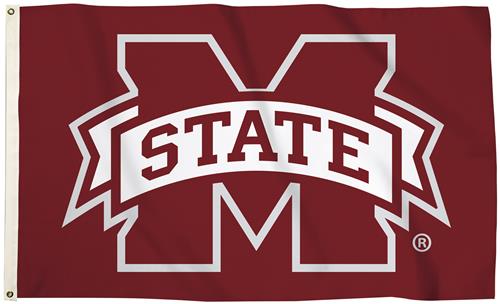 Collegiate Miss State Logo 3'x5' Flag w/Grommets