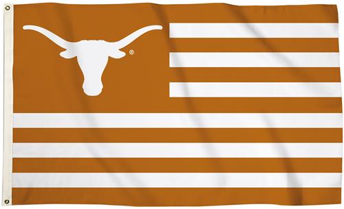 Collegiate Texas Stripes 3'x5' Flag w/Grommets