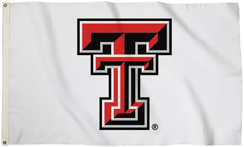 Collegiate Texas Tech White 3'x5' Flag w/Grommets