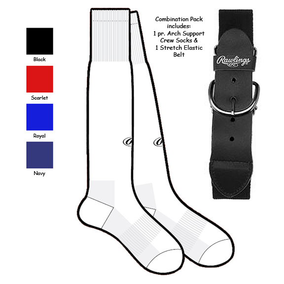 Medium Rawlings Youth Navy Baseball Belt & Sock Combo Pack Size Choose Small 