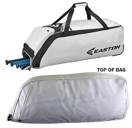 Easton White (INK STAINED) Baseball Wheeled Bags. This item is on sale.
