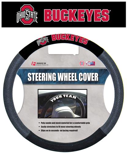 Collegiate Ohio State Buckeye Steering Wheel Cover