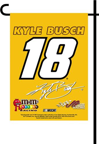 BSI NASCAR Kyle Busch #18 2-Sided Garden Flag