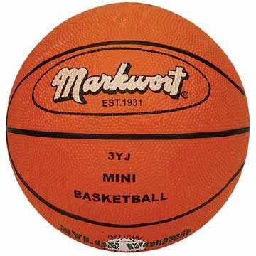 Markwort Mini Size 3 Orange Rubber Basketball