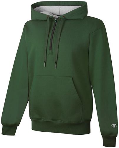 Champion Adult Cotton Max 1/4 Zip Hoodie. Decorated in seven days or less.
