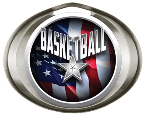 Hasty Award Halo Basketball Liberty Insert Medal. Personalization is available on this item.