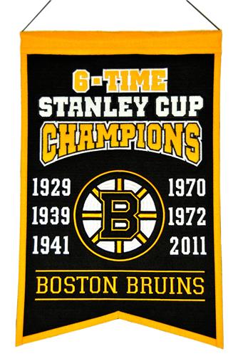 Winning Streak NHL Bruins 6x Champions Banner