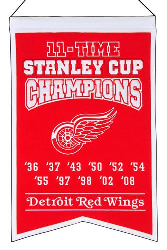 Winning Streak NHL Red Wings 11x Champions Banner