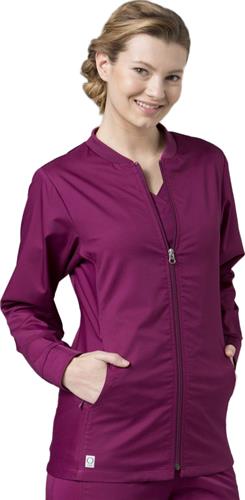 Maevn EON Women's Sporty Mesh Panel Scrub Jacket 8708. Embroidery is available on this item.