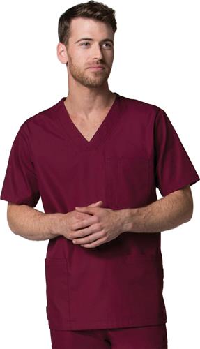 Maevn Red Panda Mens 3-Pocket V-Neck Scrub Top 5206. Embroidery is available on this item.