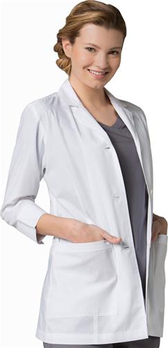 Maevn Women's 3/4" Sleeve Lab Coat 7126. Embroidery is available on this item.