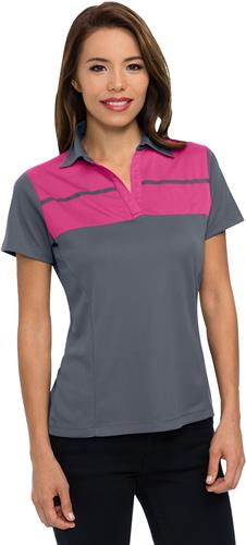 Tri Mountain Women's Streak Short Sleeve Polo. Printing is available for this item.