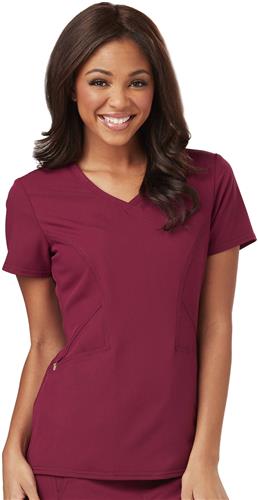 Careisma Women's Contemporary Fit V-Neck Scrub Top. Embroidery is available on this item.