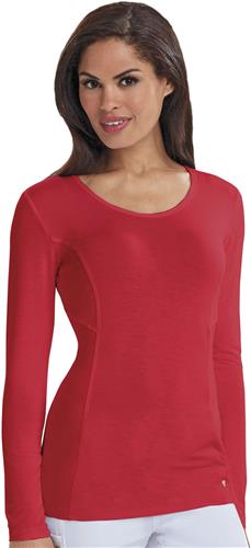 Careisma Women's Long Sleeve Underscrub Knit Tee. Embroidery is available on this item.