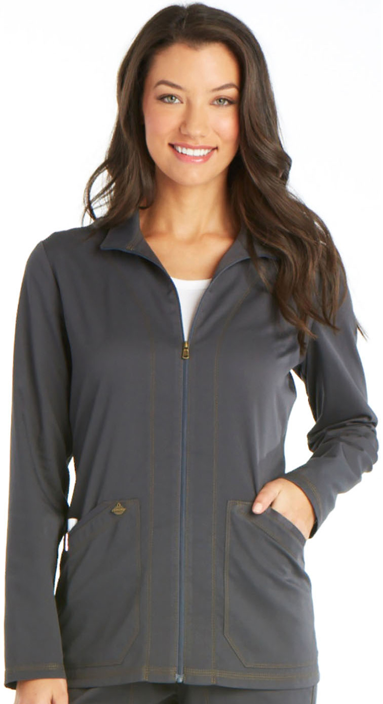 E120429 Dickies Women's Zip Front WarmUp Scrub Jacket