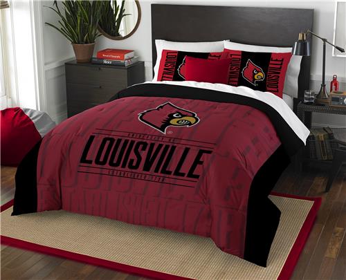 Northwest NCAA Louisville F/Q Comforter & Shams
