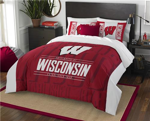 Northwest NCAA Wisconsin F/Q Comforter & Shams