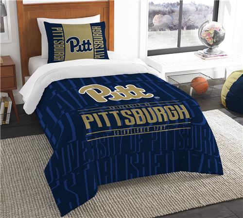 Northwest NCAA Pittsburgh Twin Comforter & Sham