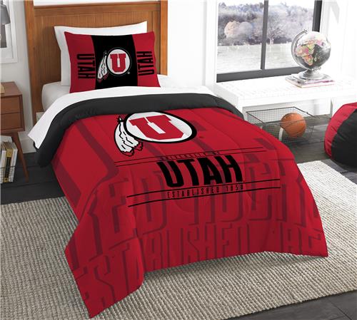 Northwest NCAA Utah Twin Comforter & Sham