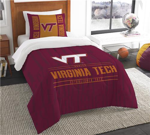 Northwest NCAA Virginia Tech Twin Comforter & Sham