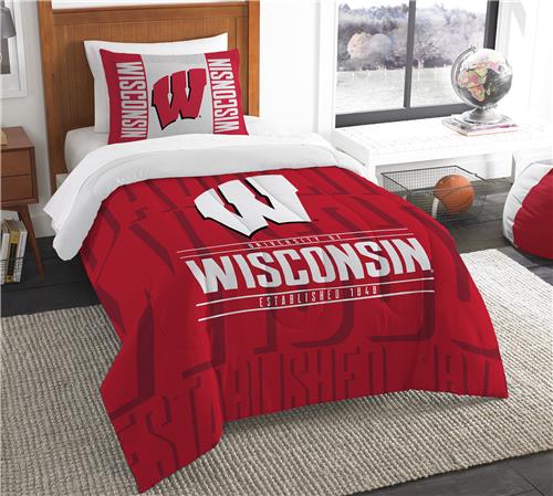 Northwest NCAA Wisconsin Twin Comforter & Sham