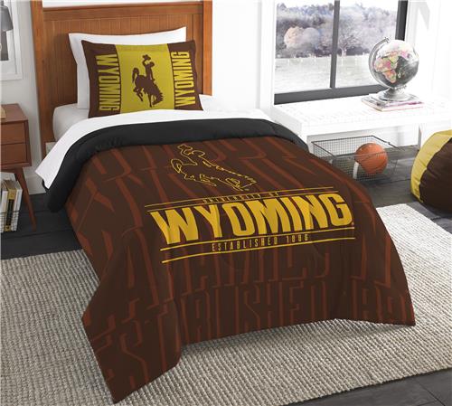 Northwest NCAA Wyoming Twin Comforter & Sham