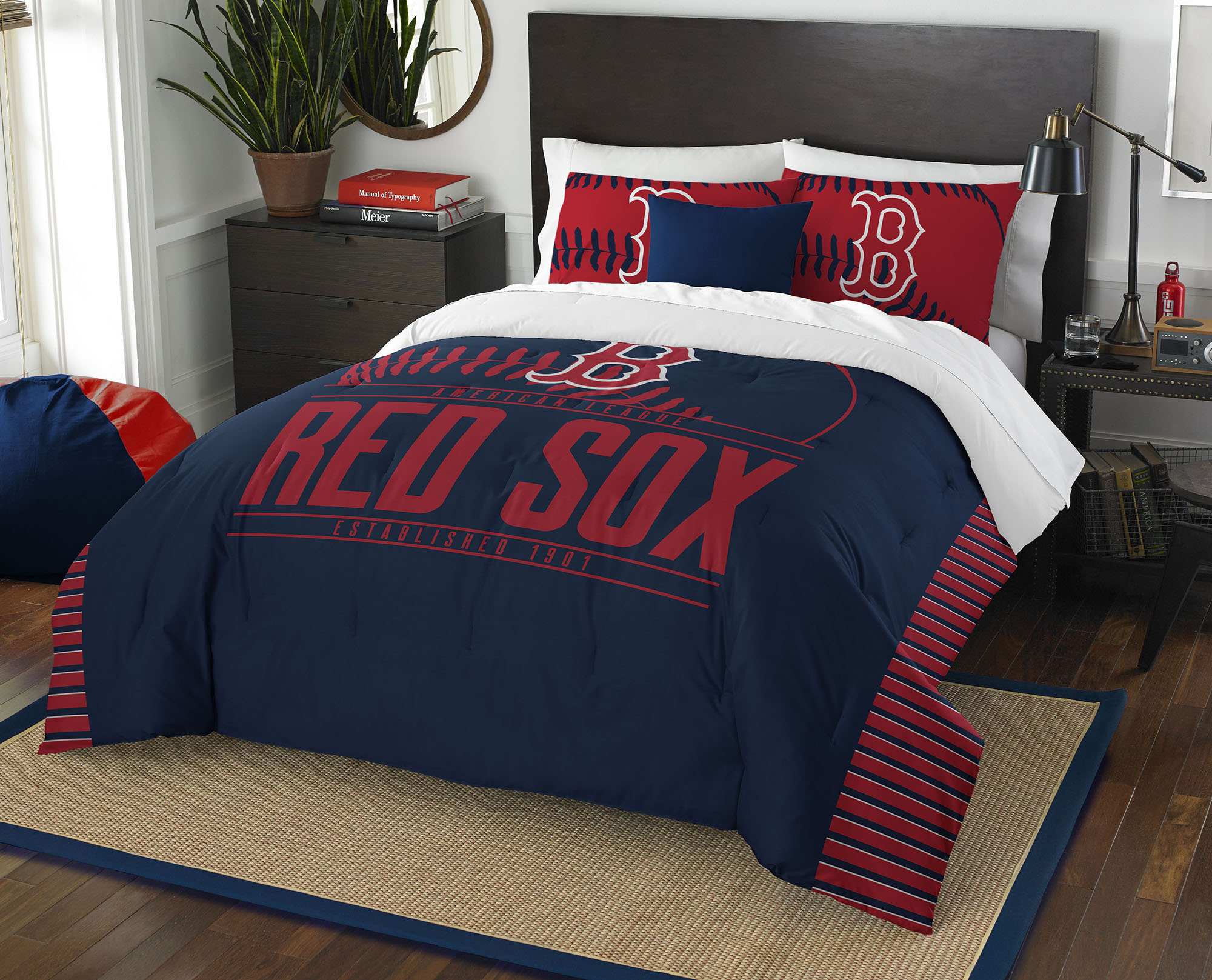 E120751 Northwest MLB Red Sox Full/Queen Comforter & Shams