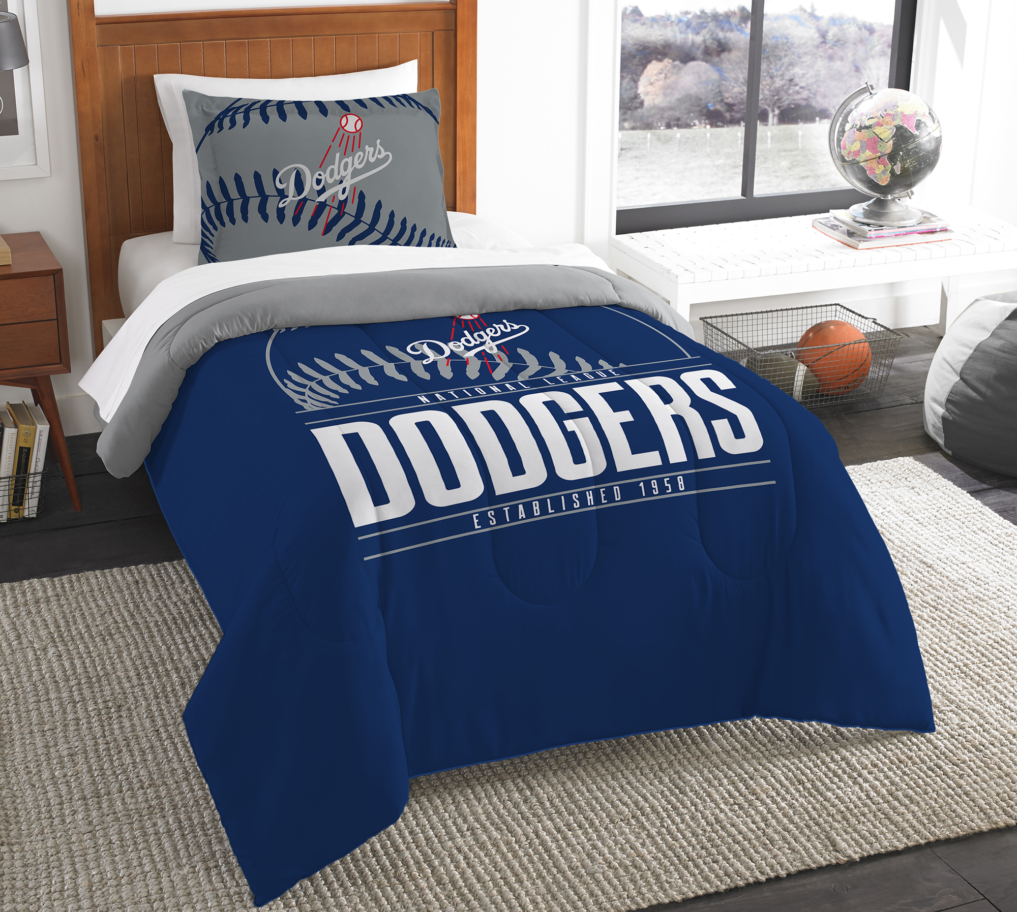 E120774 Northwest MLB Dodgers Twin Comforter & Sham