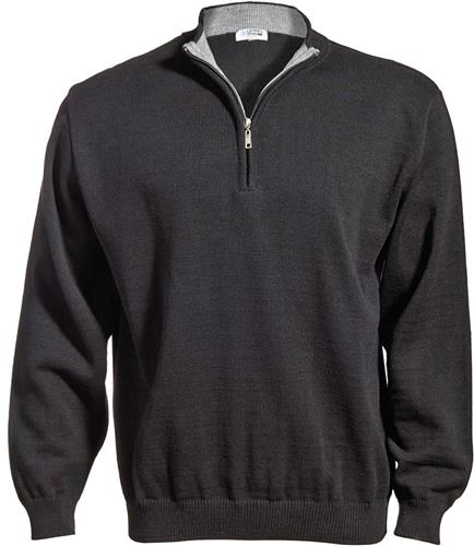 Edwards Mens Quarter-Zip Acrylic Sweater