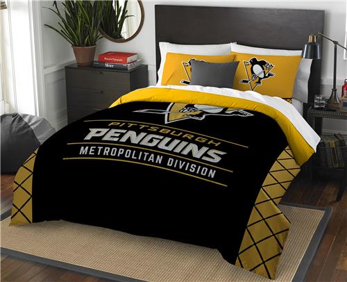 Northwest NHL Penguins Full/Queen Comforter/Shams